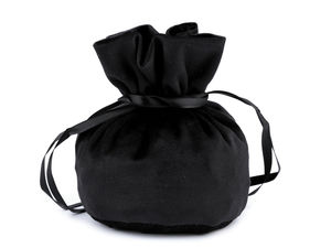 Săculeț cadou premium din catifea cu șnururi din satin (14x16 cm)