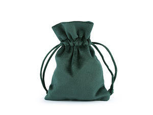 Săculeți cadou eleganți din catifea neagră cu șnururi din satin (8x11 cm) - Set de 4 bucăți
