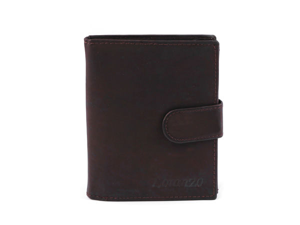 Portofel compact tip clutch din piele naturală pentru damă - Organizator compartimentat pentru carduri și buzunar pentru monede