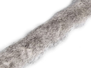 Bandă din blană ecologică premium - Blăniță decorativă plată de cusut pentru glugi, paltoane și proiecte creative, lățime 5 cm