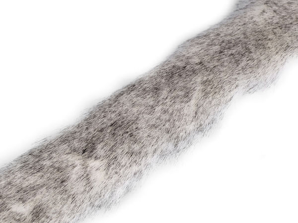 Bandă din blană ecologică premium - Blăniță decorativă plată de cusut pentru glugi, paltoane și proiecte creative, lățime 5 cm