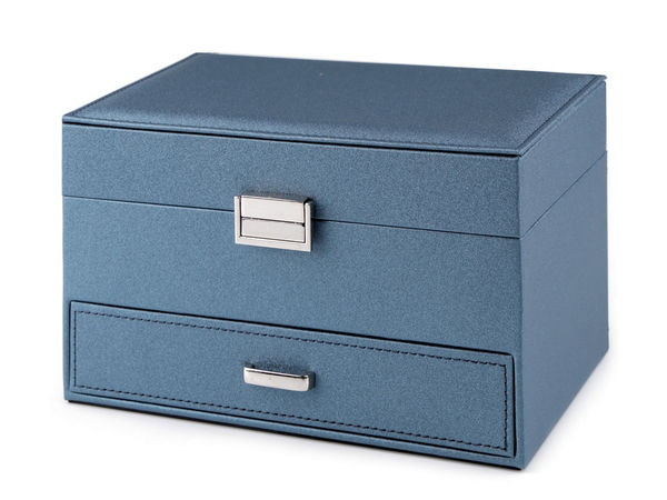 Cutie de bijuterii premium cu 3 niveluri, organizator cu oglindă și sertare - 14 x 16 x 23 cm