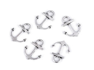 Pandantive metalice cu două fețe în formă de ancoră pentru bijuterii, haine și accesorii - Diverse dimensiuni și finisaje