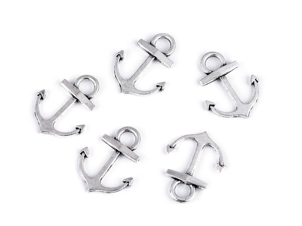 Pandantive metalice cu două fețe în formă de ancoră pentru bijuterii, haine și accesorii - Diverse dimensiuni și finisaje