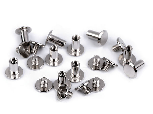 Nituri metalice premium cu șurub (Cap de 10 mm) - Feronerie profesională pentru marochinărie, genți, curele și galanterie