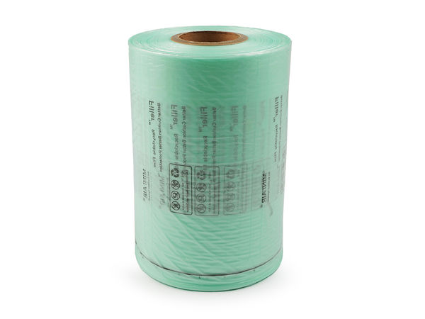 Rolă folie premium pentru perne de aer | 200x100 mm, 280 m | Verde mentă transparent