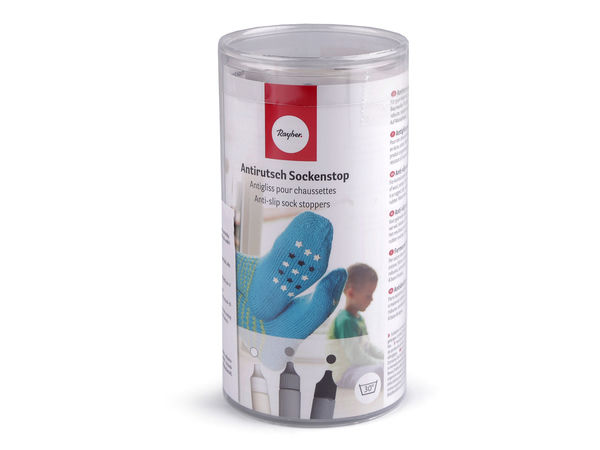 Kit DIY pentru tălpi antiderapante de șosete - Vopsea cauciucată și șabloane reutilizabile