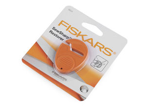 Dispozitiv universal Fiskars pentru ascuțit foarfece - Ascuțitor portocaliu ambidextru pentru foarfece de stângaci și de dreptaci