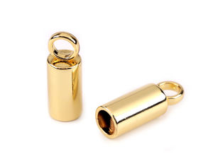 Capace terminale metalice premium pentru șnur cu fixare prin șurub, Ø 7 mm – Capete decorative lucioase pentru genți, ciucuri și bijuterii