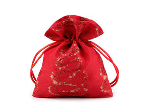 Săculețe festive de Crăciun cu șnur pentru cadouri (10x13 cm) - Săculețe din imitație de iută pentru cadouri și mărturii