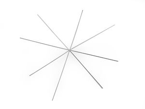 Bază din sârmă platinată pentru stele și fulgi de zăpadă de Crăciun, mărgelit DIY - 9cm (8 spițe)