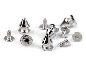 Nituri decorative premium cu șurub de 8 mm și piciorușe de protecție pentru genți - Finisaj nichel