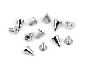 Nituri decorative cu șurub din nichel și piciorușe de protecție pentru fund de geantă - 8,7 mm și 9,5 mm