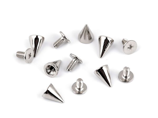 Nituri decorative cu șurub din nichel și piciorușe de protecție pentru fund de geantă - 8,7 mm și 9,5 mm