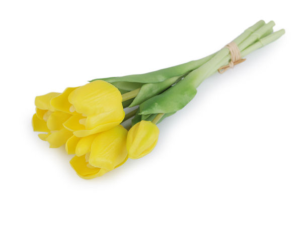 Buchet de lalele artificiale cu aspect realist - 7 fire de flori decorative premium pentru decor interior, vaze și aranjamente florale