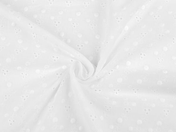 Material premium din bumbac brodat tip Madeira, model floral - Dantelă fină și lejeră cu broderie spartă pentru îmbrăcăminte și decorațiuni