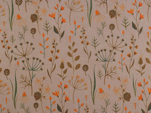 Țesătură decorativă premium Loneta PES cu motiv vegetal - Material rezistent pentru croitorie și decorațiuni interioare