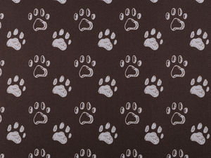 Țesătură impermeabilă premium 600D pentru exterior - Model cu lăbuțe, material peliculizat cu PVC pentru cărucioare și culcușuri de animale