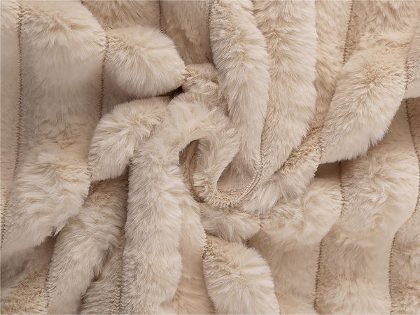 Material premium blană artificială chinchilla cu dungi
