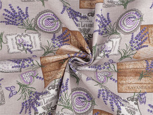 Țesătură decorativă premium Loneta PES – Design elegant cu lavandă de Provence