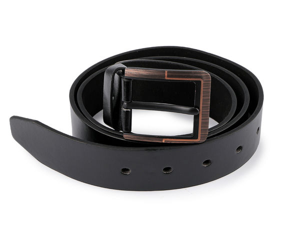 Curea clasică din piele cu cusătură dublă – Baretă reglabilă premium semi-mată de 3,7 cm