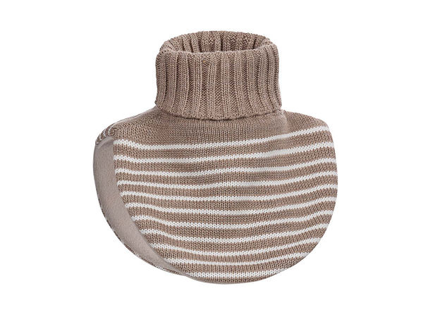 Fular circular tricotat premium pentru copii - Guler elastic căptușit cu polar, cu model în dungi