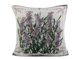 Față de pernă decorativă premium cu aspect de gobelin, motive florale (45x45 cm)