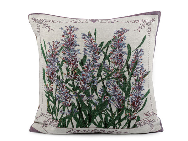 Față de pernă decorativă premium cu aspect de gobelin, motive florale (45x45 cm)