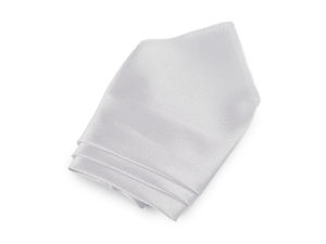 Batistă de buzunar elegantă din satin creponat - Batistă premium pentru costum bărbătesc, cu cutie cadou