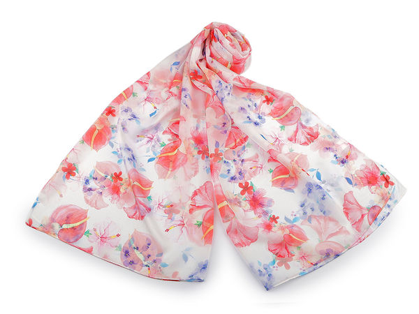 Eșarfă și șal de vară cu imprimeu floral elegant – Șal vaporos și lejer (70x175 cm)