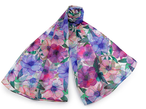 Eșarfă și șal de vară cu imprimeu floral elegant – Șal vaporos și lejer (70x175 cm)