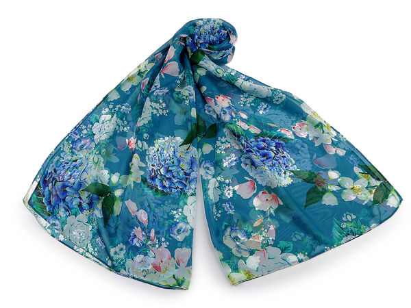 Eșarfă și șal de vară cu imprimeu floral elegant – Șal vaporos și lejer (70x175 cm)
