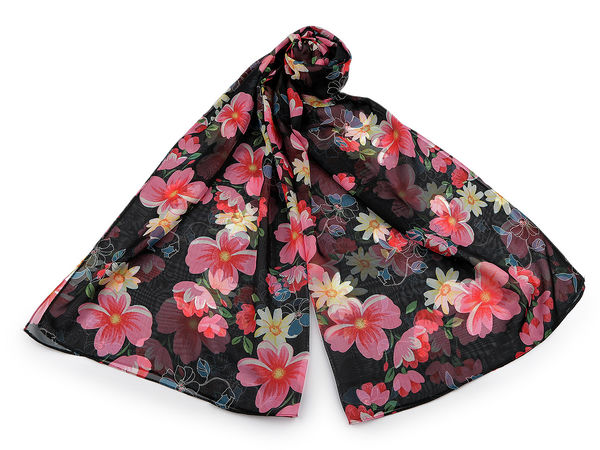 Eșarfă și șal de vară cu imprimeu floral elegant – Șal vaporos și lejer (70x175 cm)