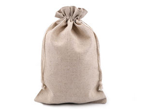 Săculeț premium din in cu șnur pentru cadouri și lucru manual, 19x29 cm - Burlap