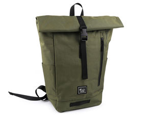 Rucsac textil ergonomic roll-top (40x45 cm) - Rucsac de zi cu buzunare multiple pentru călătorii, sală și școală