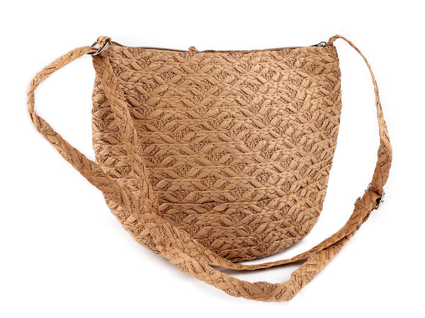 Geantă crossbody Boho Chic din fir de hârtie - Poșetă ușoară căptușită, cu curea reglabilă (23x30 cm)