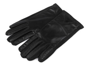 Mănuși elegante de damă, negre, compatibile cu ecran tactil, cu căptușeală moale din pluș