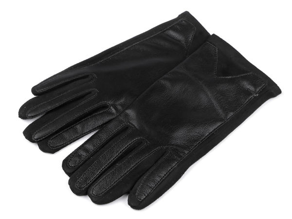 Mănuși elegante de damă, negre, compatibile cu ecran tactil, cu căptușeală moale din pluș