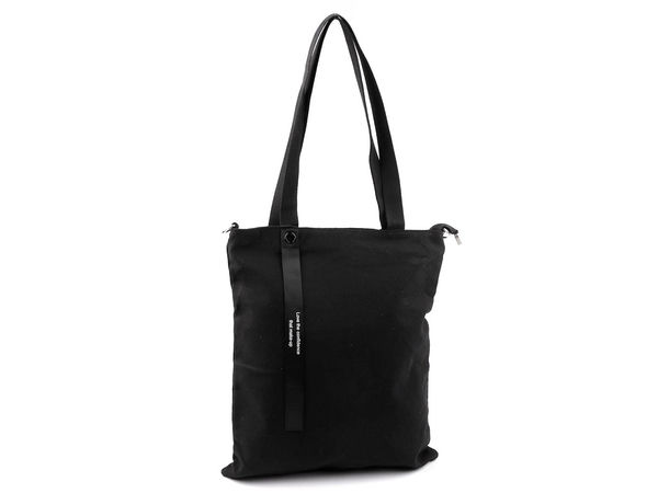 Geantă tote crossbody premium din pânză canvas de bumbac, cu curea reglabilă (33x38 cm)