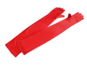 Mănuși elegante de ocazie din satin, extra-lungi - Mănuși de seară premium, elastice, lungime operă