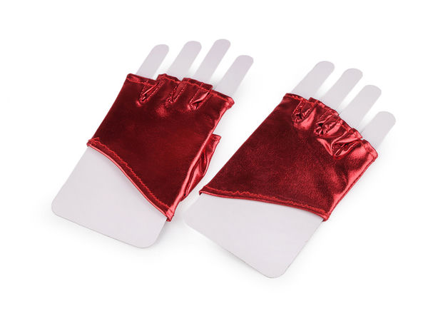 Mănuși premium fără degete din imitație de latex - Mitene elegante elastice cu luciu intens