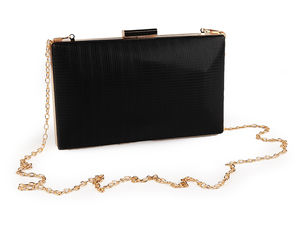 Geantă Plic Elegantă de Seară - Portofel de Mână cu Ramă Metalică de Lux și Poșetă Crossbody cu Lanț Detașabil pentru Evenimente Formale