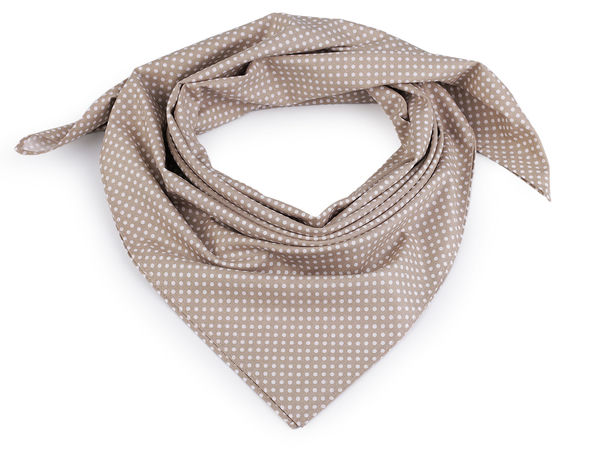 Eșarfă pătrată din bumbac premium cu buline (65x65 cm) – Accesoriu elegant pentru gât și cap