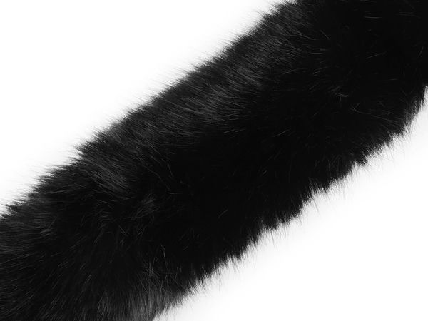 Bandă decorativă din blană ecologică premium pentru cusut, bandă plată din blană pentru glugi, paltoane și mâneci - Lățime 9 cm