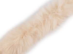 Bordură premium din blană artificială cu bandă de coasere (lățime 7 cm) - Bandă rotundă decorativă pentru glugi, mâneci și lucru manual