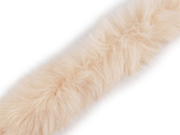 Bordură premium din blană artificială cu bandă de coasere (lățime 7 cm) - Bandă rotundă decorativă pentru glugi, mâneci și lucru manual