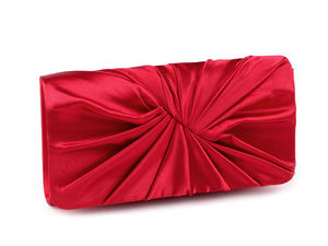 Poșetă plic premium din satin plisat - Geantă elegantă de seară cu lanț detașabil