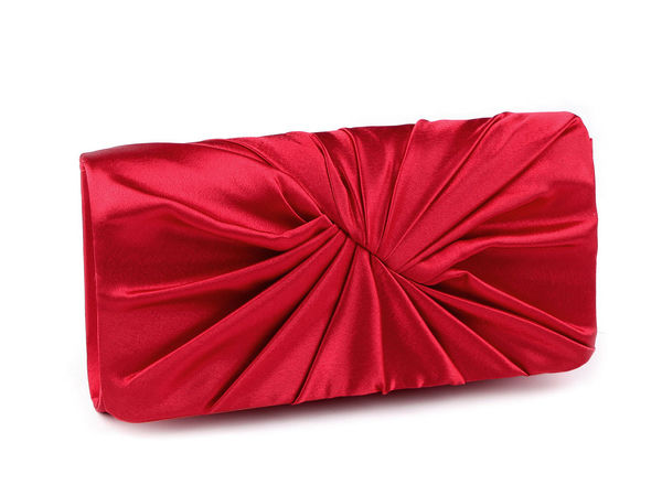 Poșetă plic premium din satin plisat - Geantă elegantă de seară cu lanț detașabil