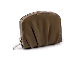 Portofel compact plisat pentru damă - Plic elegant cu fermoar și finisaj mat premium