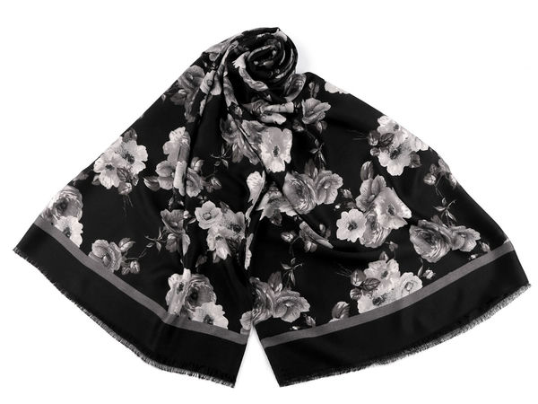 Eșarfă și șal premium cu imprimeu floral - Accesoriu lejer și respirabil pentru primăvară și toamnă (90 x 180 cm)